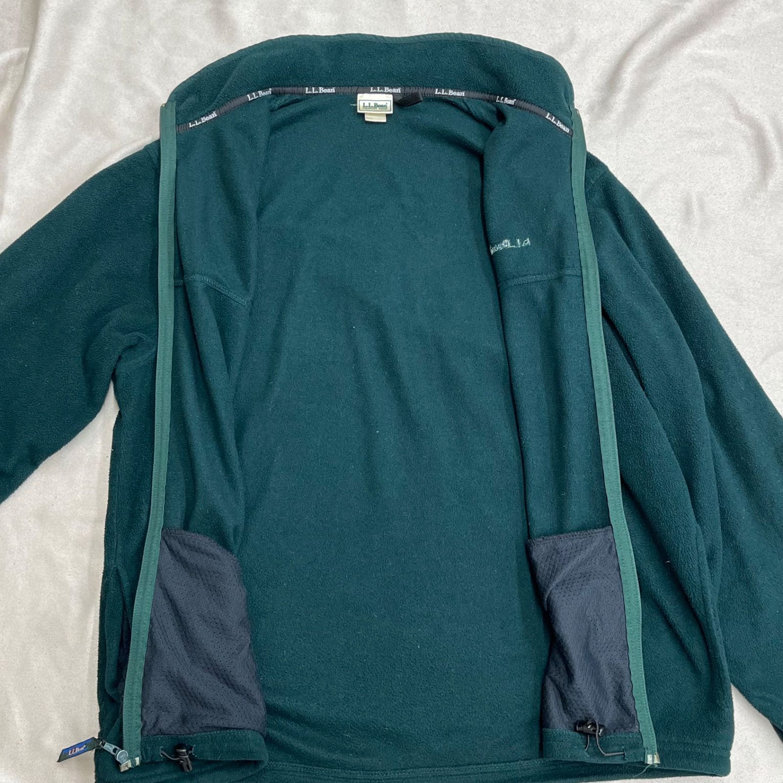 L.L.Bean フリースジャケット メンズ サイズL ダークグリーン 緑 