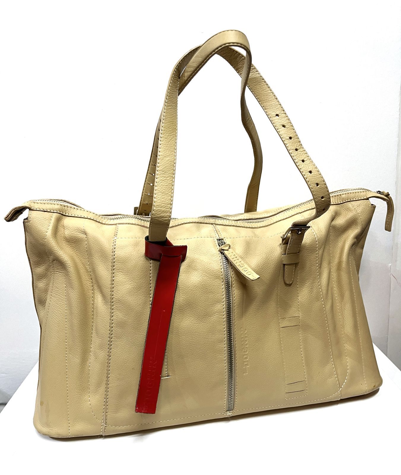 1572】あおりポケットの巾着バッグ＊ミナペルホネン マチ付き