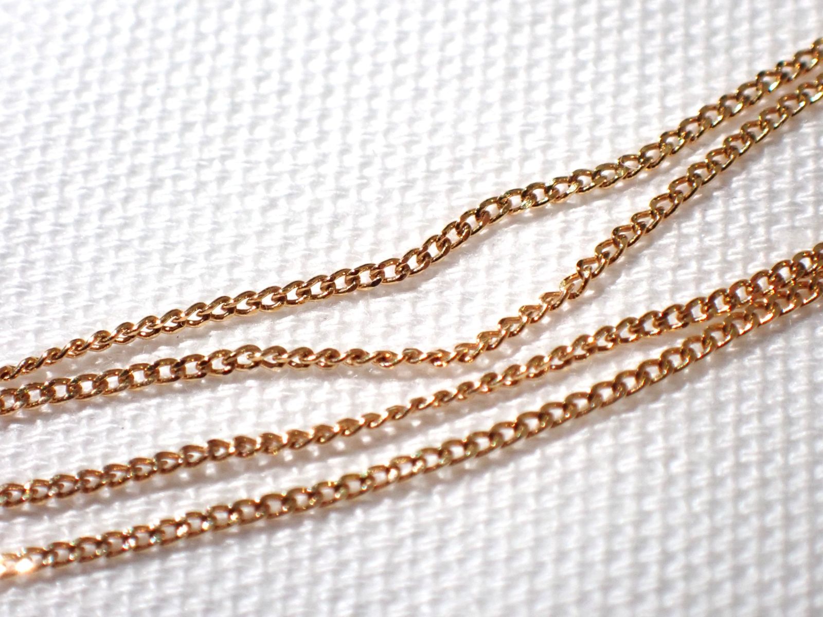 美品 4°C プチダイヤネックレス 18金 K18YG 重量1.7g ヨンドシー