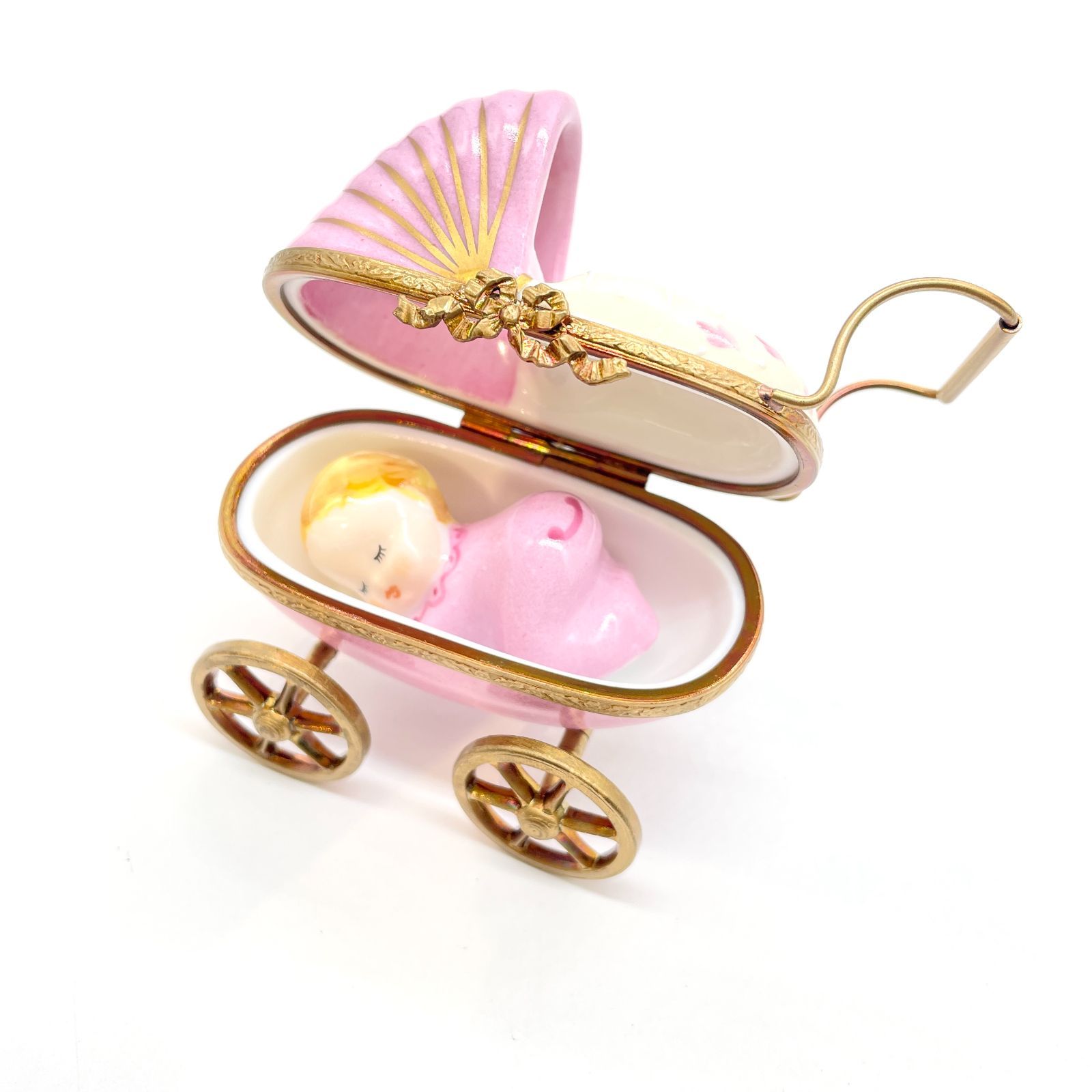 ♡２点♡フランス　ビンテージ　アンティーク　リモージュボックス　バッグ型　ケース ♡2点♡フランス ビンテージ アンティーク リモージュボックス