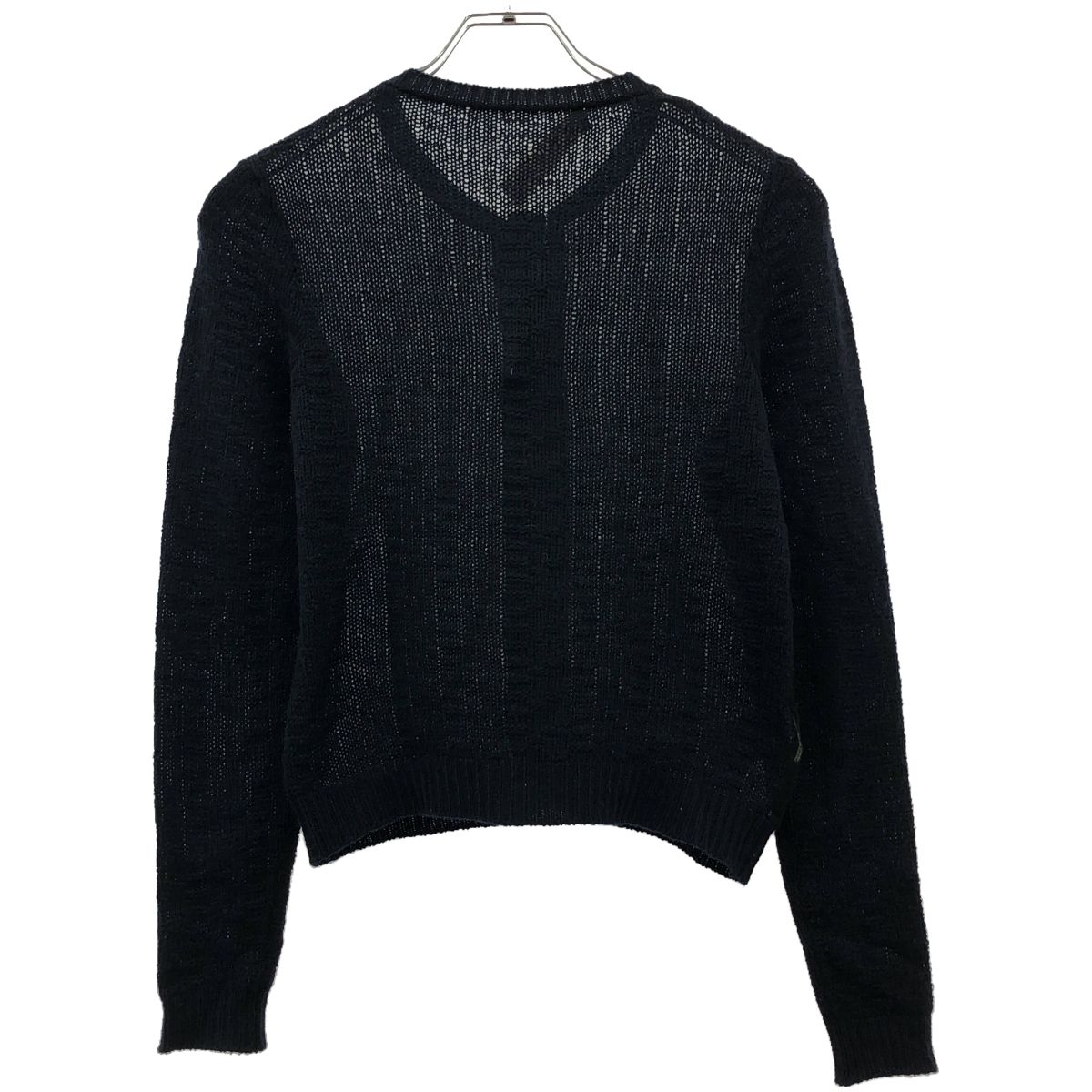 MARNI - MARNI マルニ 11SS マルチファブリック ラウンドネックカーディガン  ネイビー ブラック 40 MARNI マルニ 11SS マルチファブリック ラウンドネック