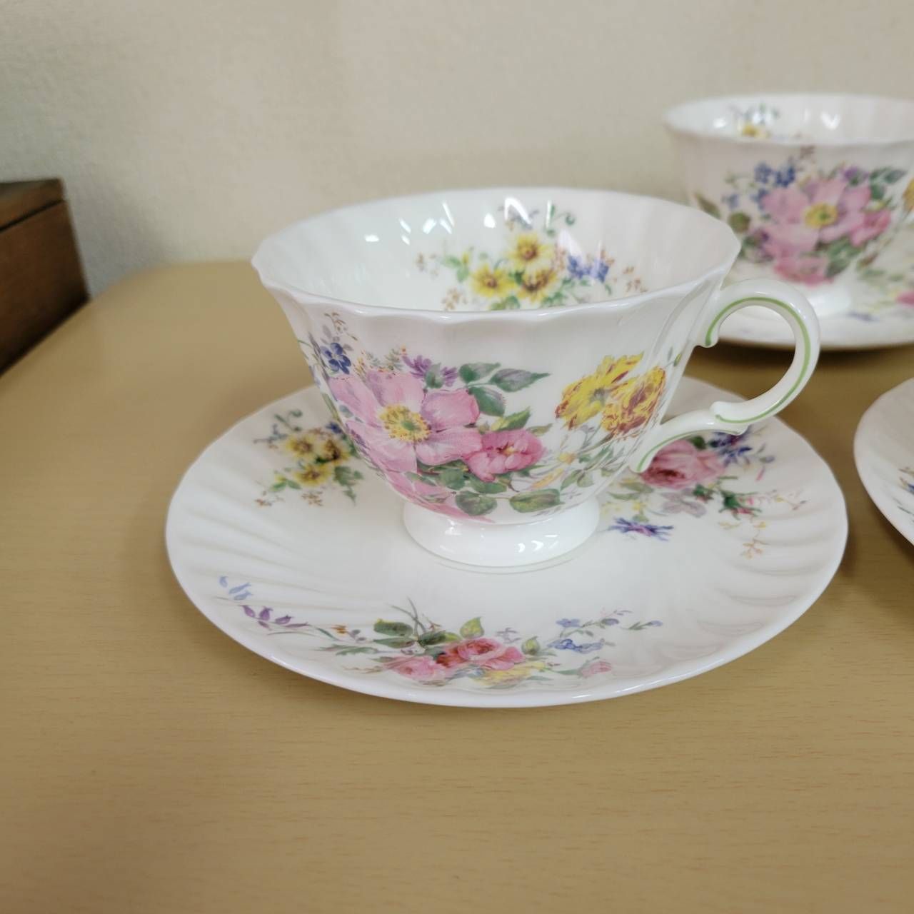 ロイヤルドルトン アルカディア カップ＆ソーサー 食器 花柄 5客