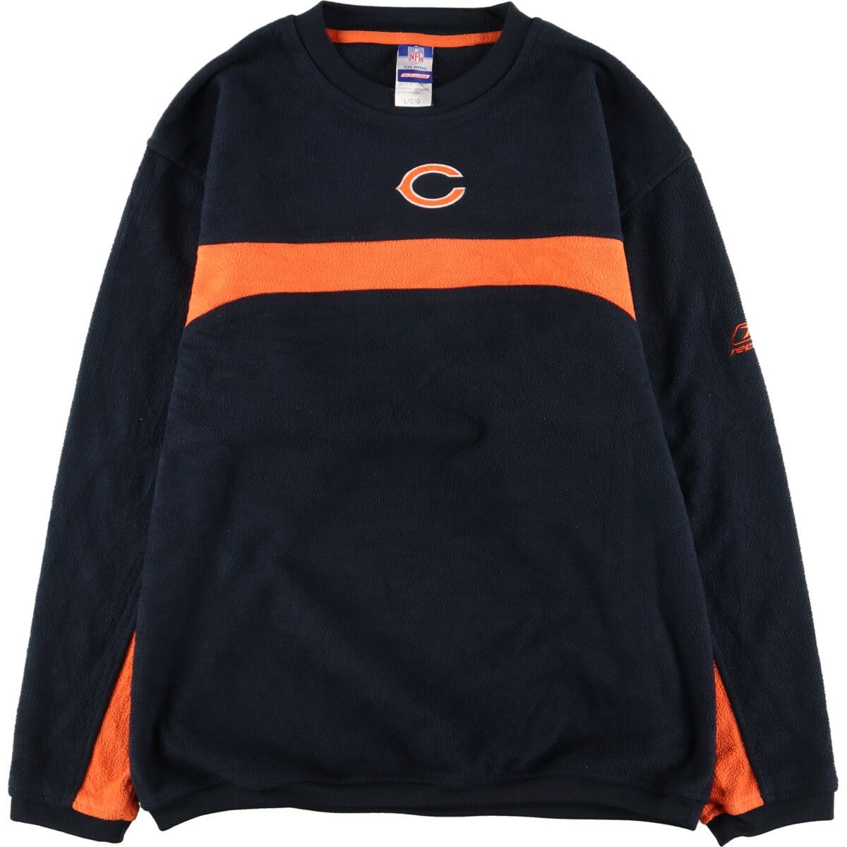 古着 リーボック Reebok NFL CHICAGO BEARS シカゴベアーズ フリーススウェットシャツ トレーナー メンズL/eaa386645