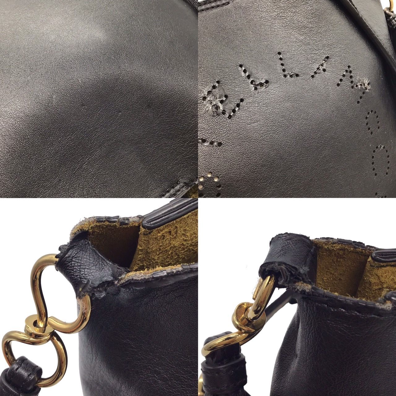 STELLA McCARTNEY ステラ マッカートニー ショルダーバッグ 557906 レザーバッグ ブラック ショルダー 斜め掛け 肩掛け レザー  パンチングバッグ 鞄 カバン レディース メンズ ユニセックス - メルカリ