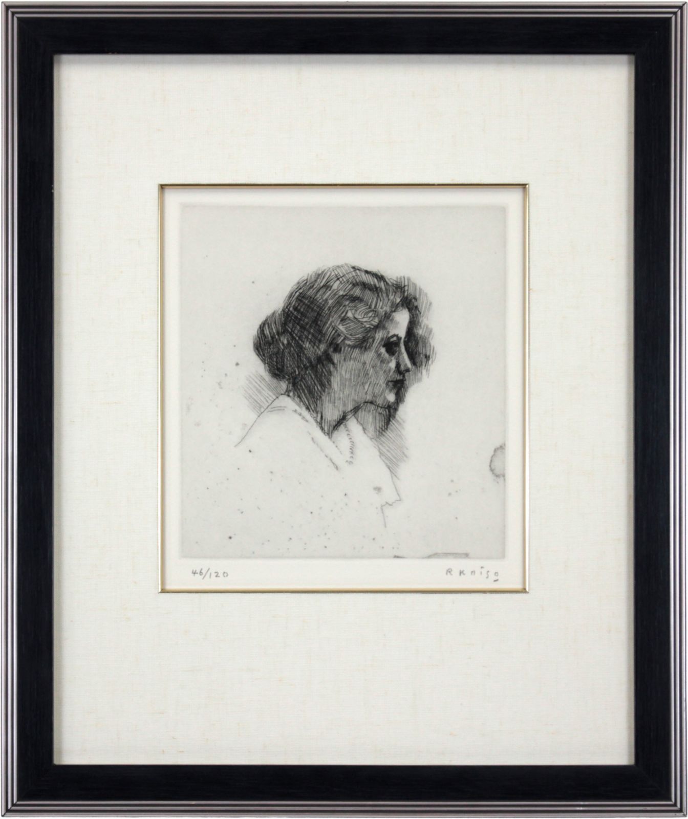 小磯良平 「婦人像B」 エッチング 絵画 小磯良平 「婦人像B」 エッチング 絵画 - メルカリ