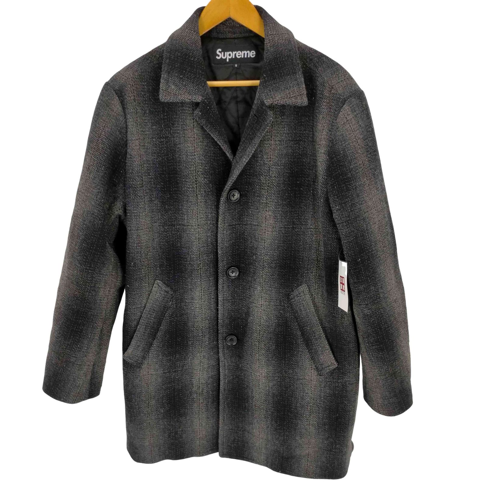 シュプリーム Supreme Shadow Plaid Wool Over Coat メンズ import：S