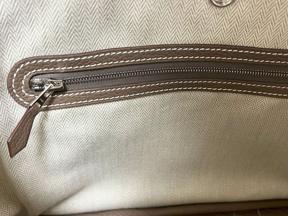 HERMES エルメス ガーデンパーティTPM トートバッグ ネゴンダ エトープ レザー B刻印 超美品