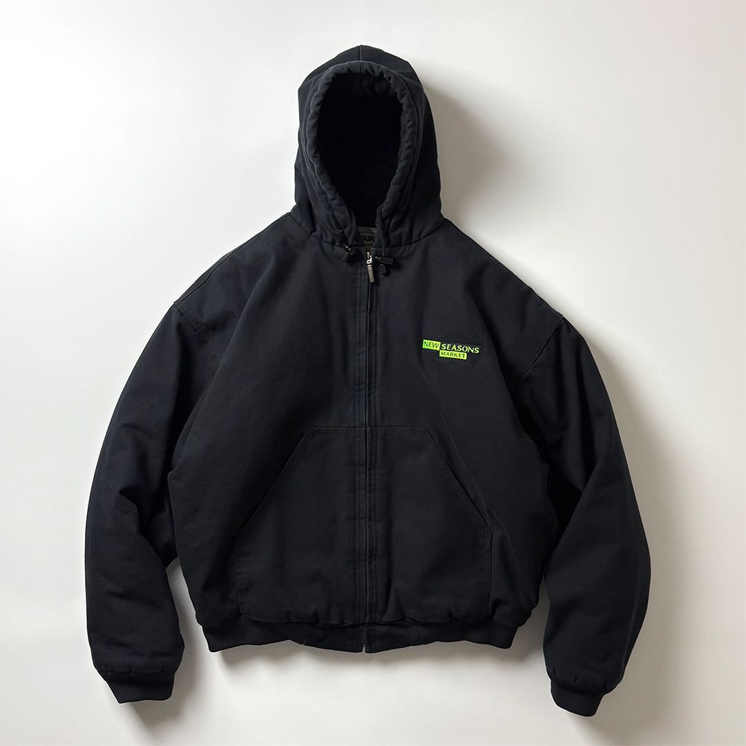 アクティブジャケット L ブラック アクティブパーカー 企業ロゴ 刺繍 ダック地 アクティブジャケット L ブラック 黒 アクティブパーカー 企業