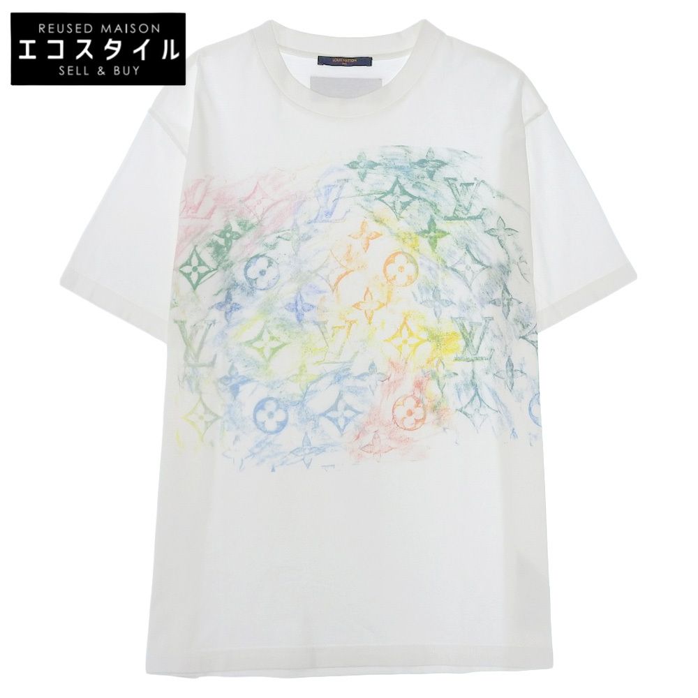 LOUIS VUITTON ルイヴィトン LOUIS VUITTON ルイ ヴィトン コットン パステルモノグラム クルーネック 半袖Tシャツ メンズ  ホワイト XL 21SS XL - メルカリ