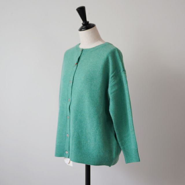 STAMP AND DIARY | 2wayカーディガン ポケット付き (pale green) | トップス カーディガン シンプル レディース