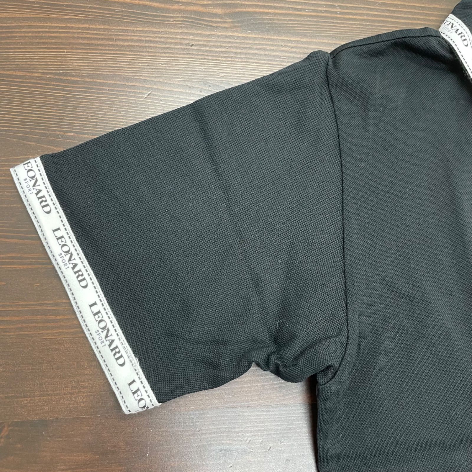✨美品✨LEONARD レオナール トップス 半袖ポロシャツ モノクロ