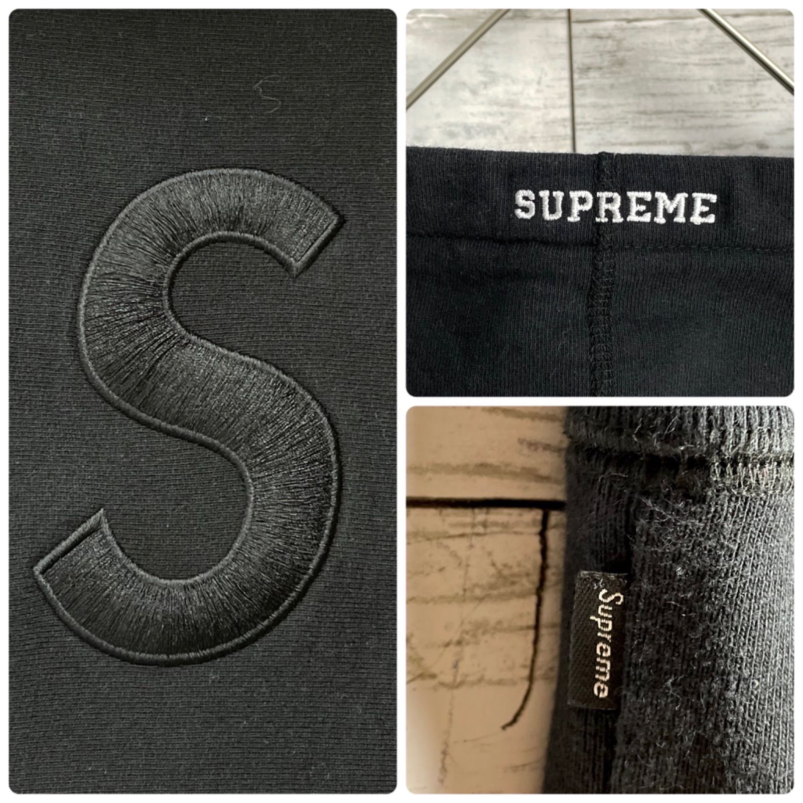 02462【超人気モデル】シュプリーム / Supreme☆Sロゴ刺繍 パーカー 