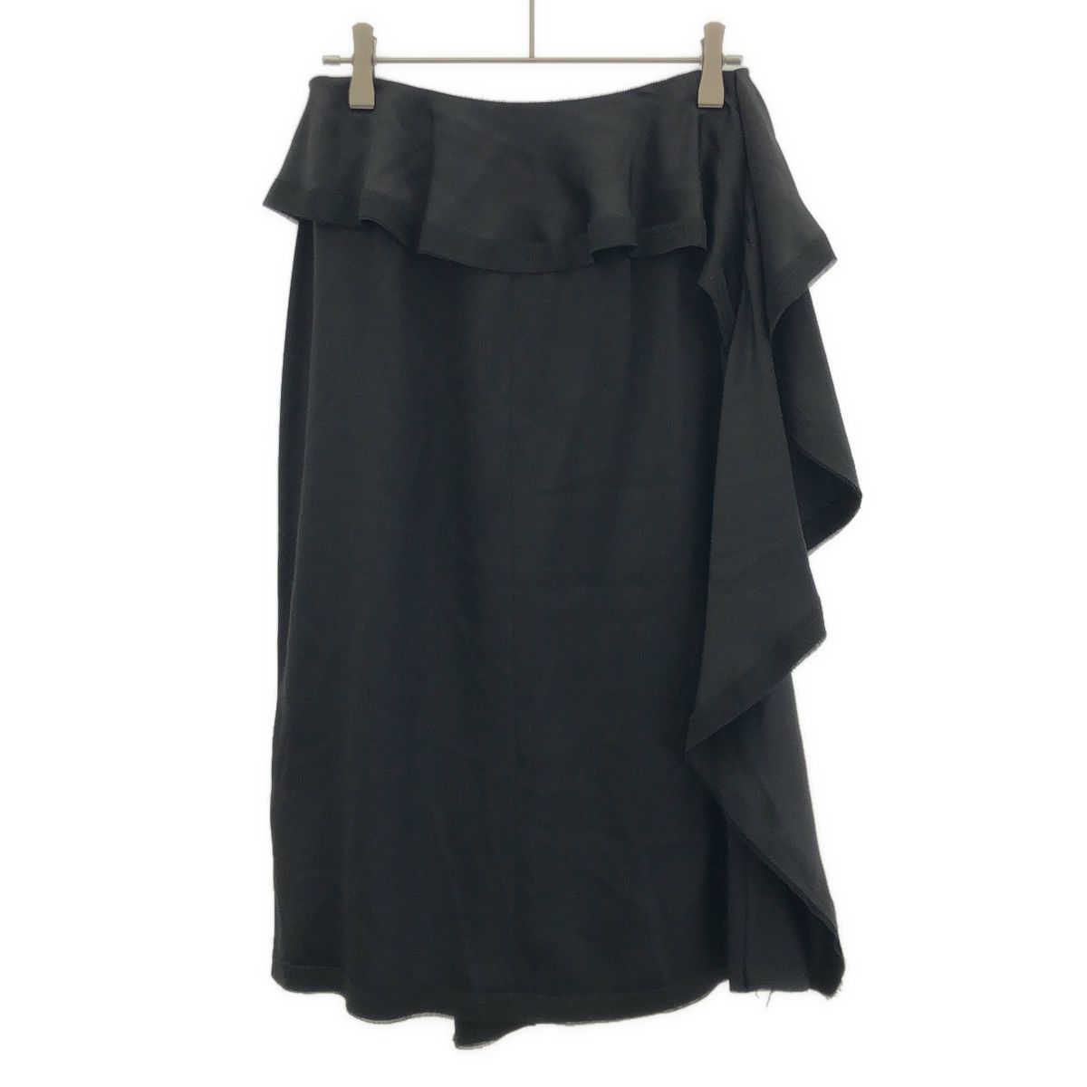 BURBERRY バーバリー ラッフルシルクスカート 8024336 ブラック 36
