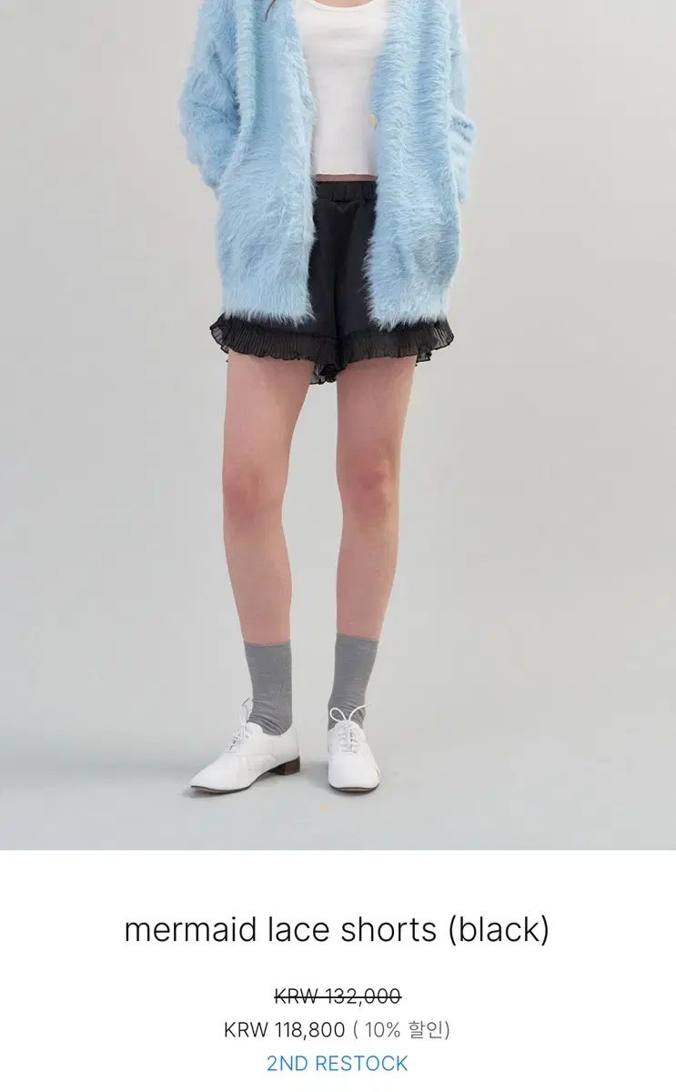 タグ O HETHERMENT マーメイド レース ショートパンツ 黒