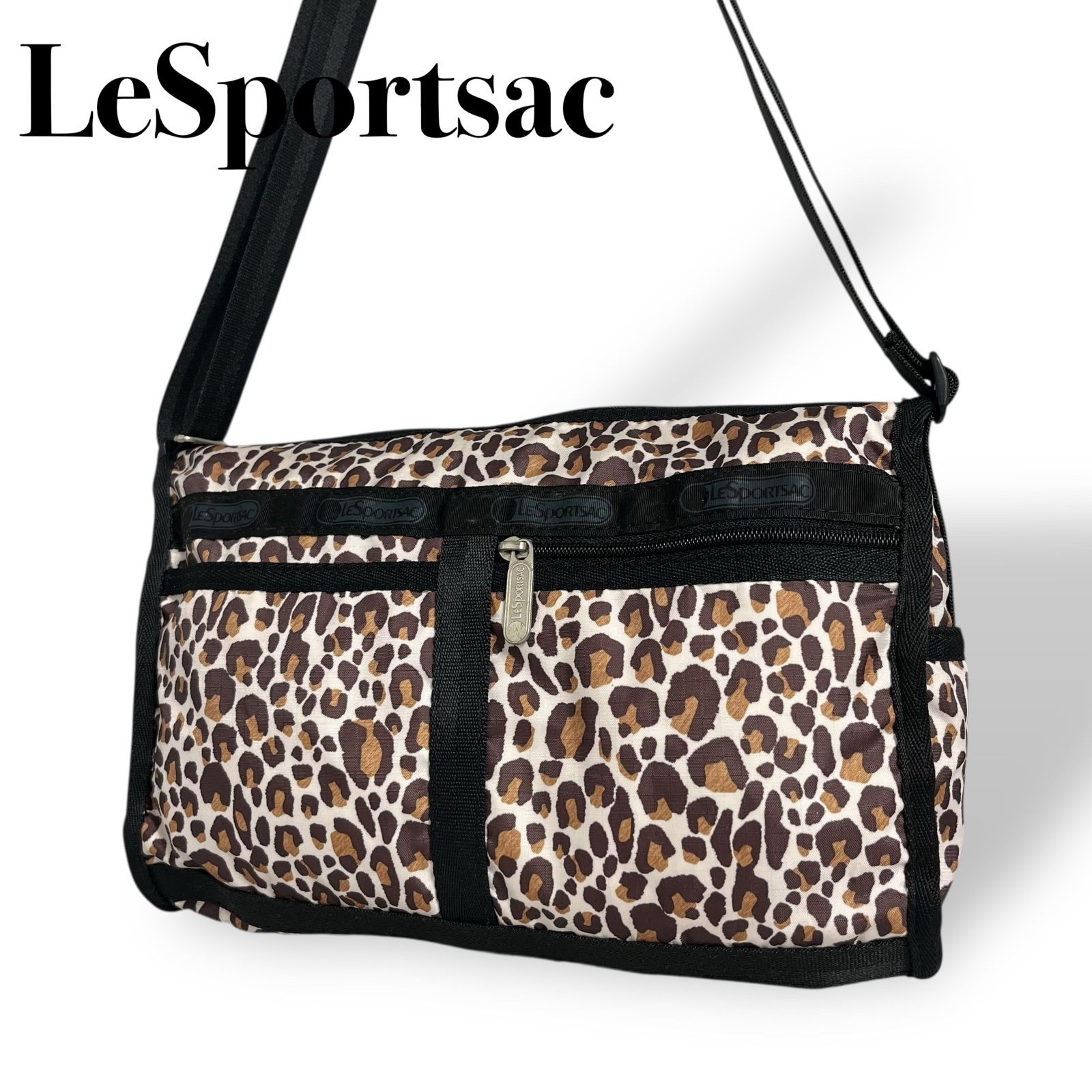 美品】LESPORTSAC レスポートサック ショルダーバッグ ベージュ ダーク 