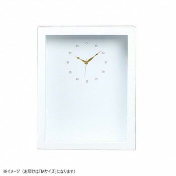 フラワーアレンジ 木製スタイルクロック 長方形 M FC-644