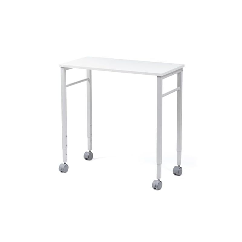 サンワダイレクト サブデスク キャスター付き 幅70×奥行35cm 高さ64 70cm スリム デスク ホワイト 100-DESKF046 0