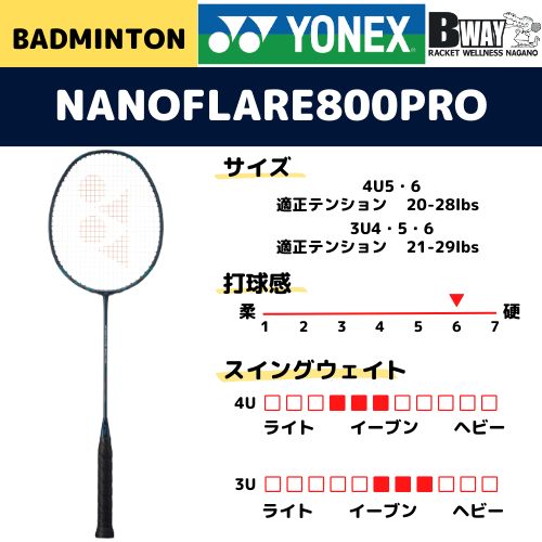 YONEX ナノフ 800プロ NANOFLARE 800PRO