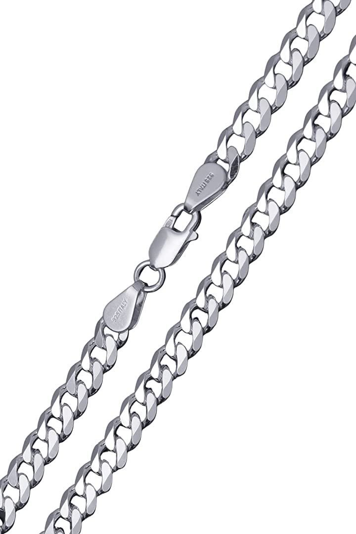 §Ｎ∞ＮＯＶＥＮＯ ネックレス シルバー925 メンズ 喜平ネックレス イタリア製 男女兼用 (5.5ｍｍ×50?) 専用クロス＆ポーチ付