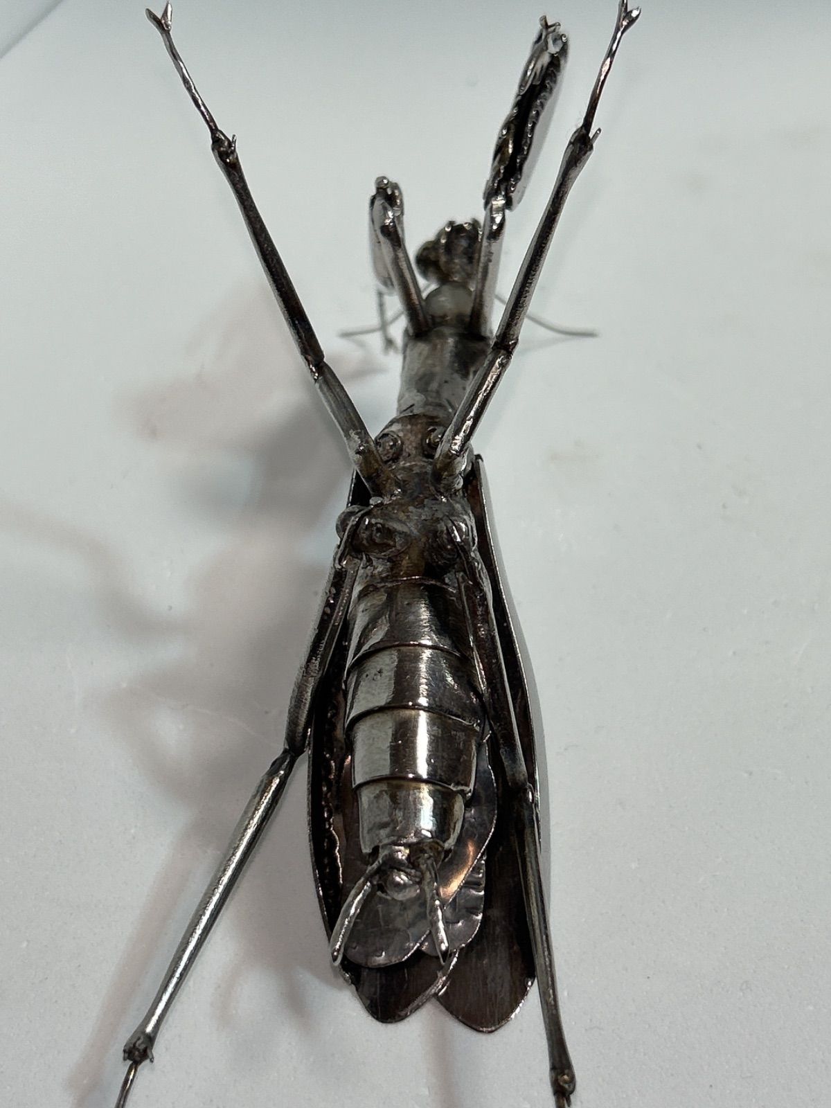 ステンレス製 可動式 オオカマキリ 昆虫オブジェ