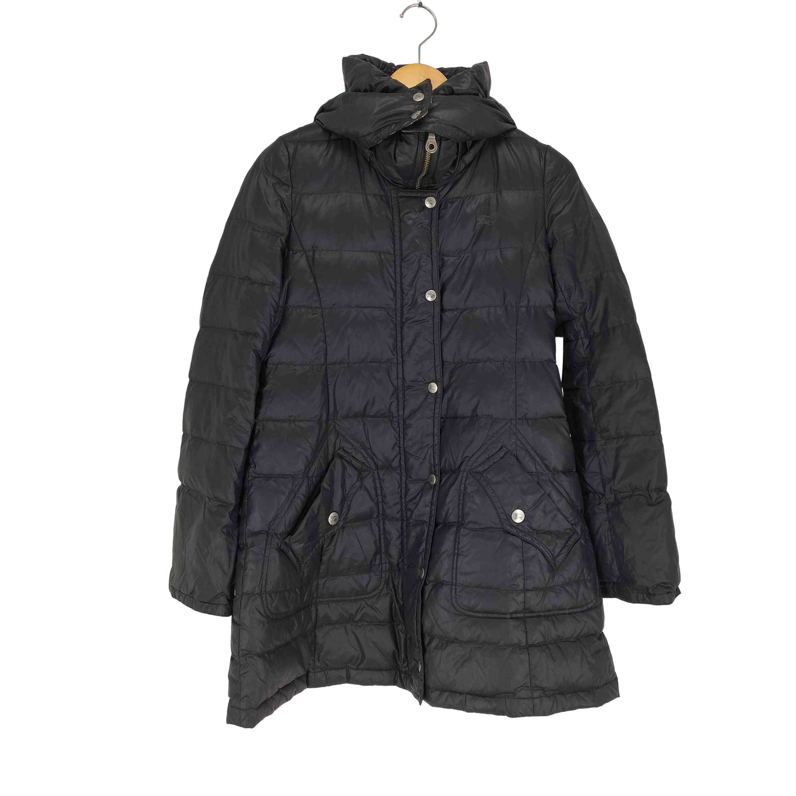 バーバリーブルーレーベル BURBERRY BLUE LABEL 裏地チェックダウンコート レディース 38