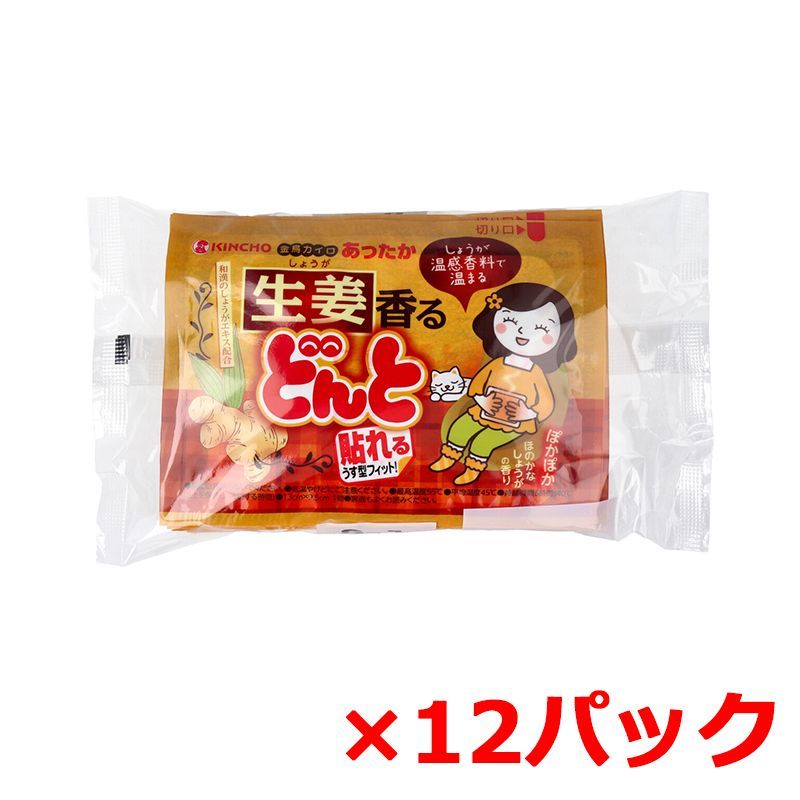 49％割引 大日本除虫菊 貼れる 香るどんと 生姜 5時間用 8個入り X12