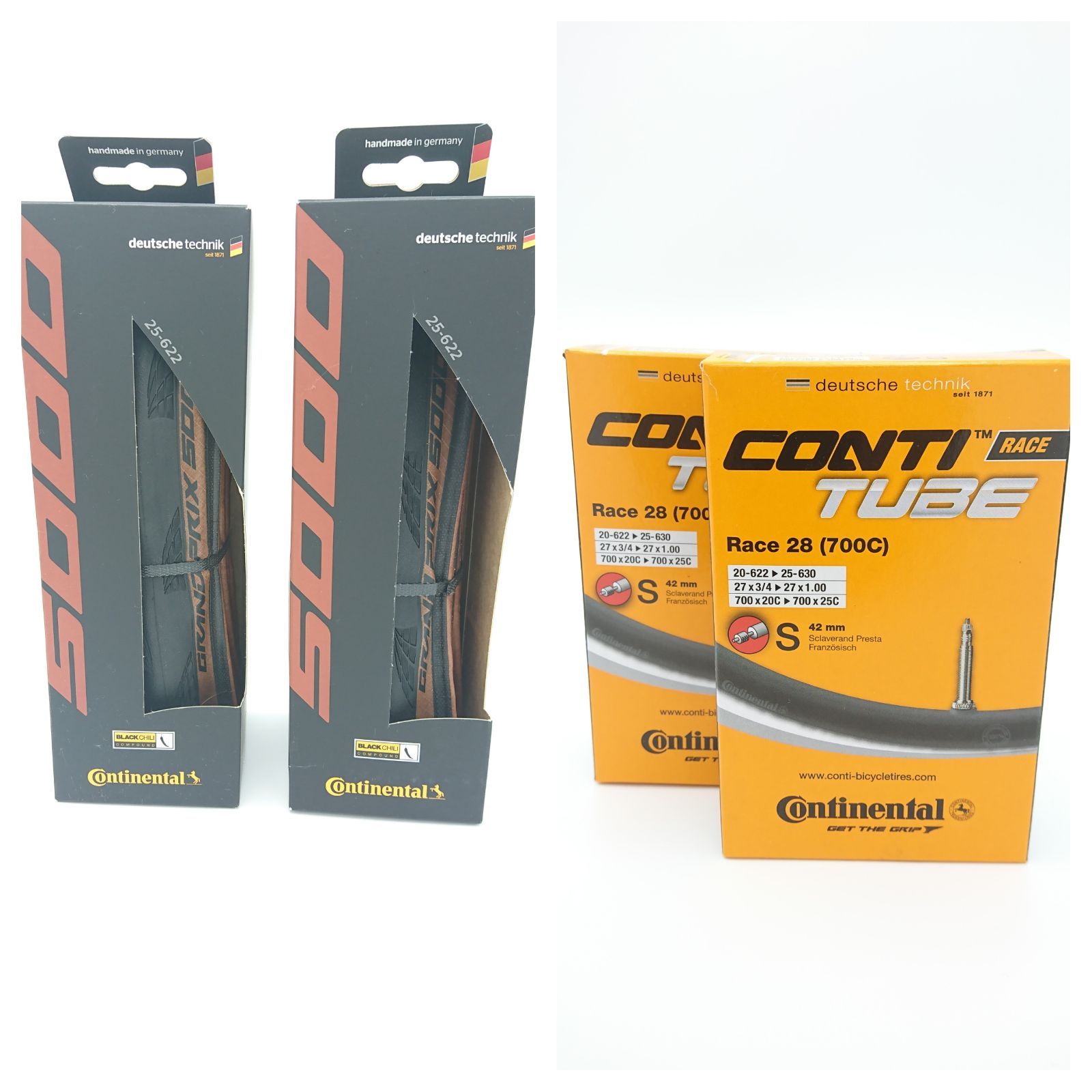 2本セット コンチネンタル(Continental) チューブ Race28 Wide