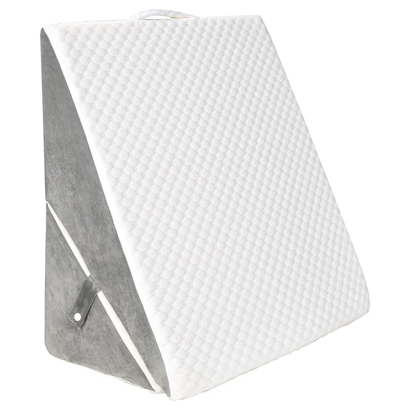 Azamia 三角クッション 三角枕 背もたれ クッション 傾斜枕 足まくら なだらか枕 横向き寝 折りたたみ式 腰枕 快眠サポート 大きい ...