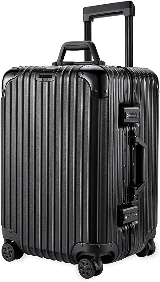 Sサイズ(56L/3-6泊) ブラック [YUNASAY] スーツケース アルミフレーム