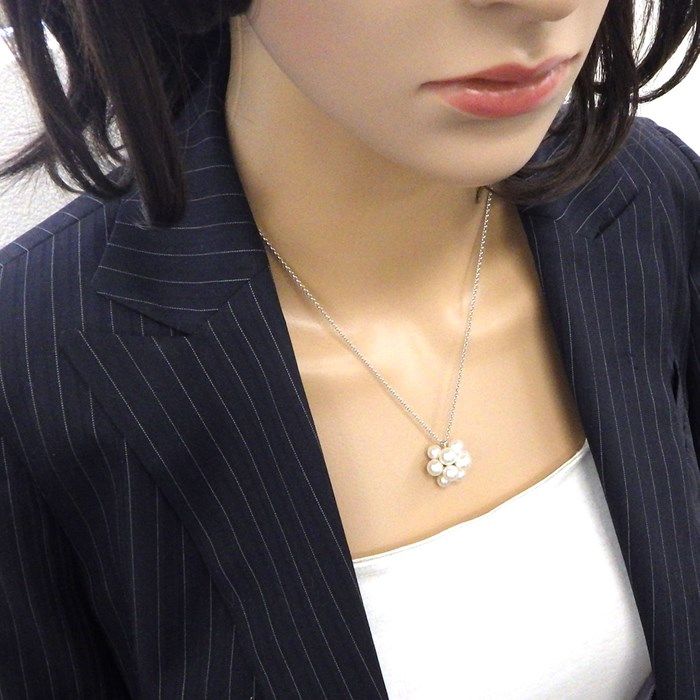タサキ 田崎真珠 TASAKI ネックレス パール 6.0-7.0mm珠 K18WG 【中古