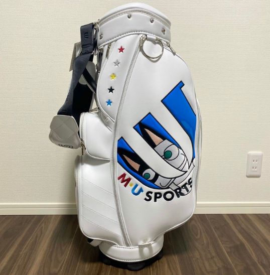 新品】MU SPORTS Wマーク軽量キャディバック ゴルフ 9.0型 白 - メルカリ
