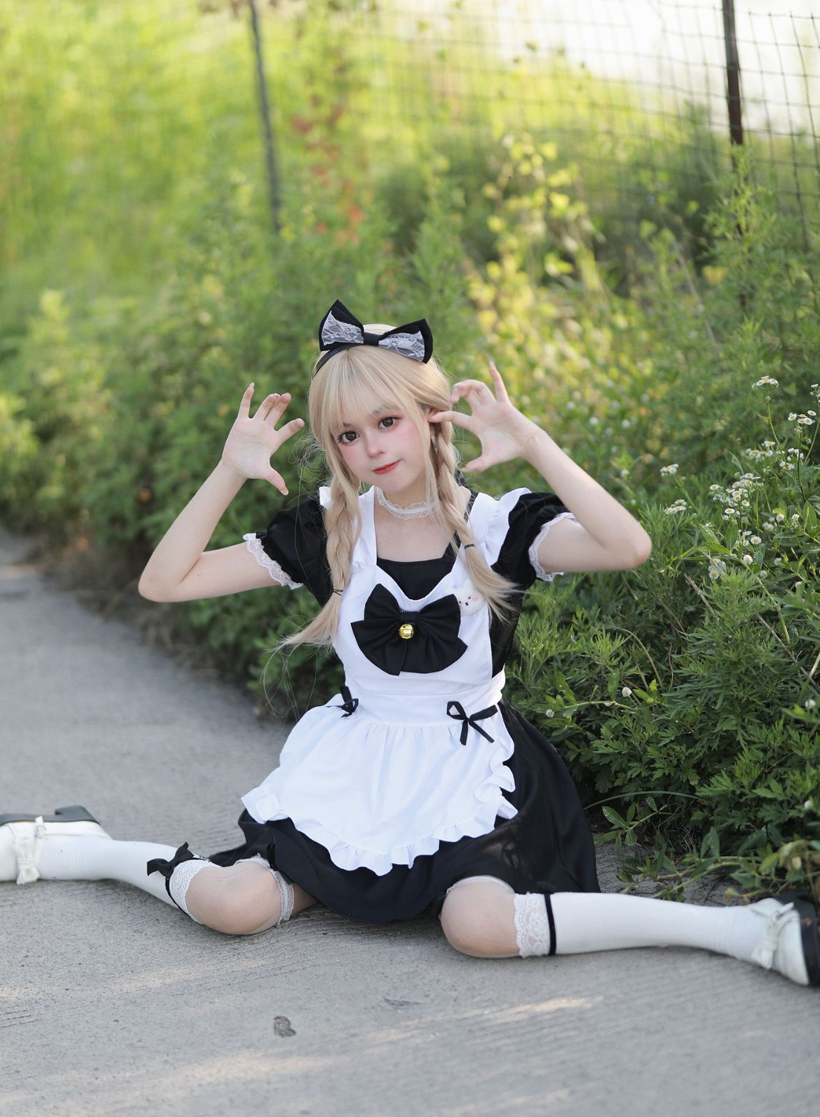 クラシックメイドロリータワンピース
