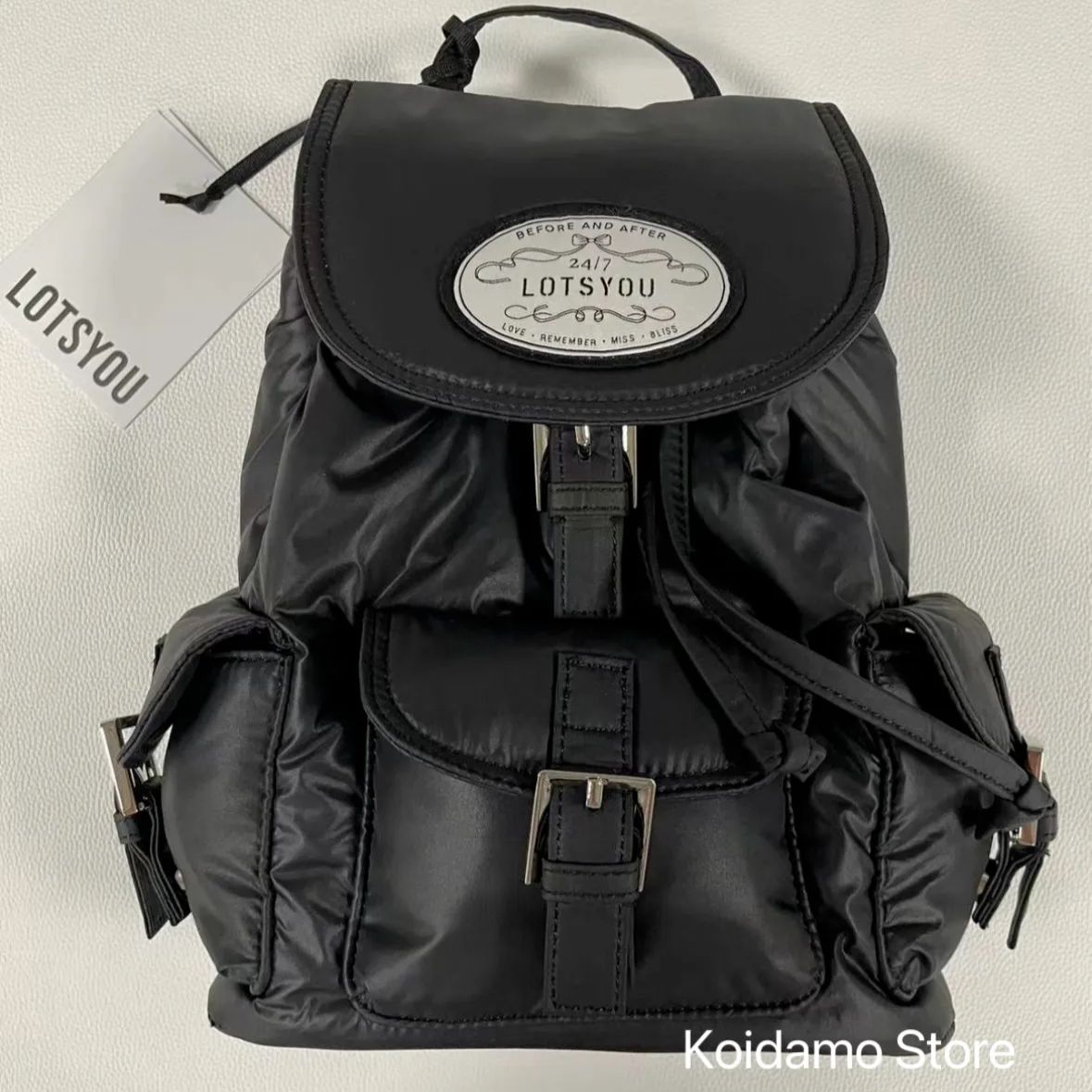 ★関税込★LOTSYOU★Nostalgia chubby Backpack Black★ ☆関税込☆LOTSYOU☆Nostalgia chubby Backpack Black☆