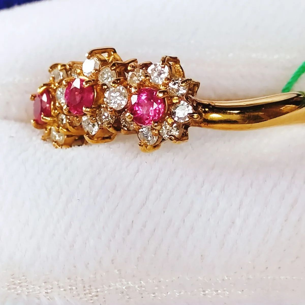 ルビーリング ルビー0.3ct ダイヤモンド0.3ctリングK18未使用品 