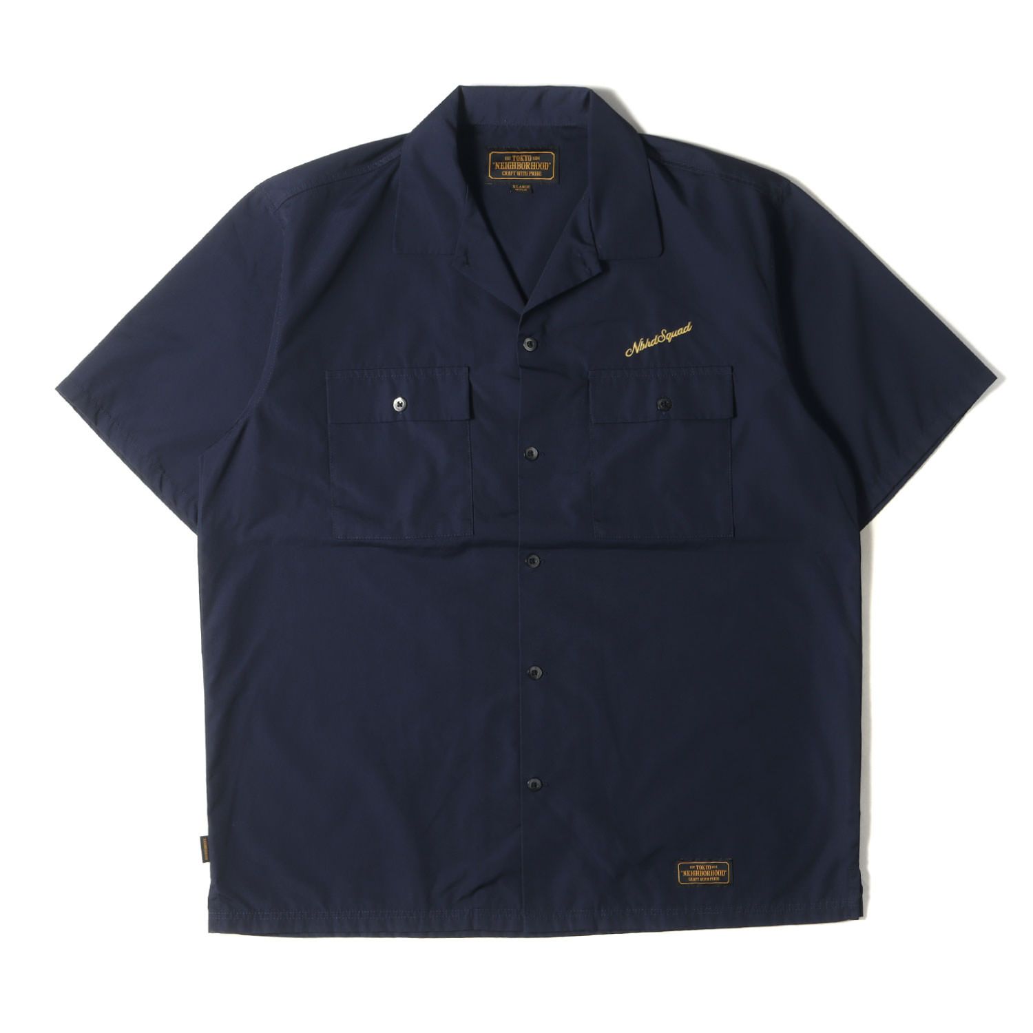 美品 NEIGHBORHOOD ネイバーフッド シャツ サイズ:XL 20SS ロゴ刺繍 T/C 半袖 ワークシャツ CLASSIC WORK /  EC-SHIRT . SS ネイビー 紺 トップス カジュアルシャツ【メンズ】 - メルカリ