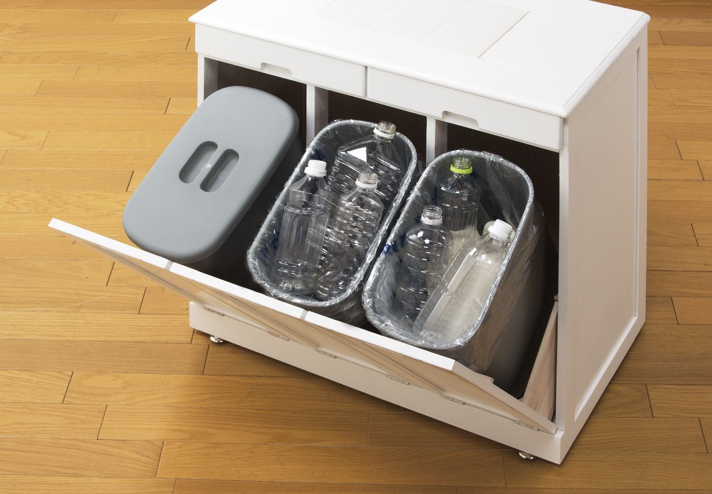 タイル付き ゴミ箱