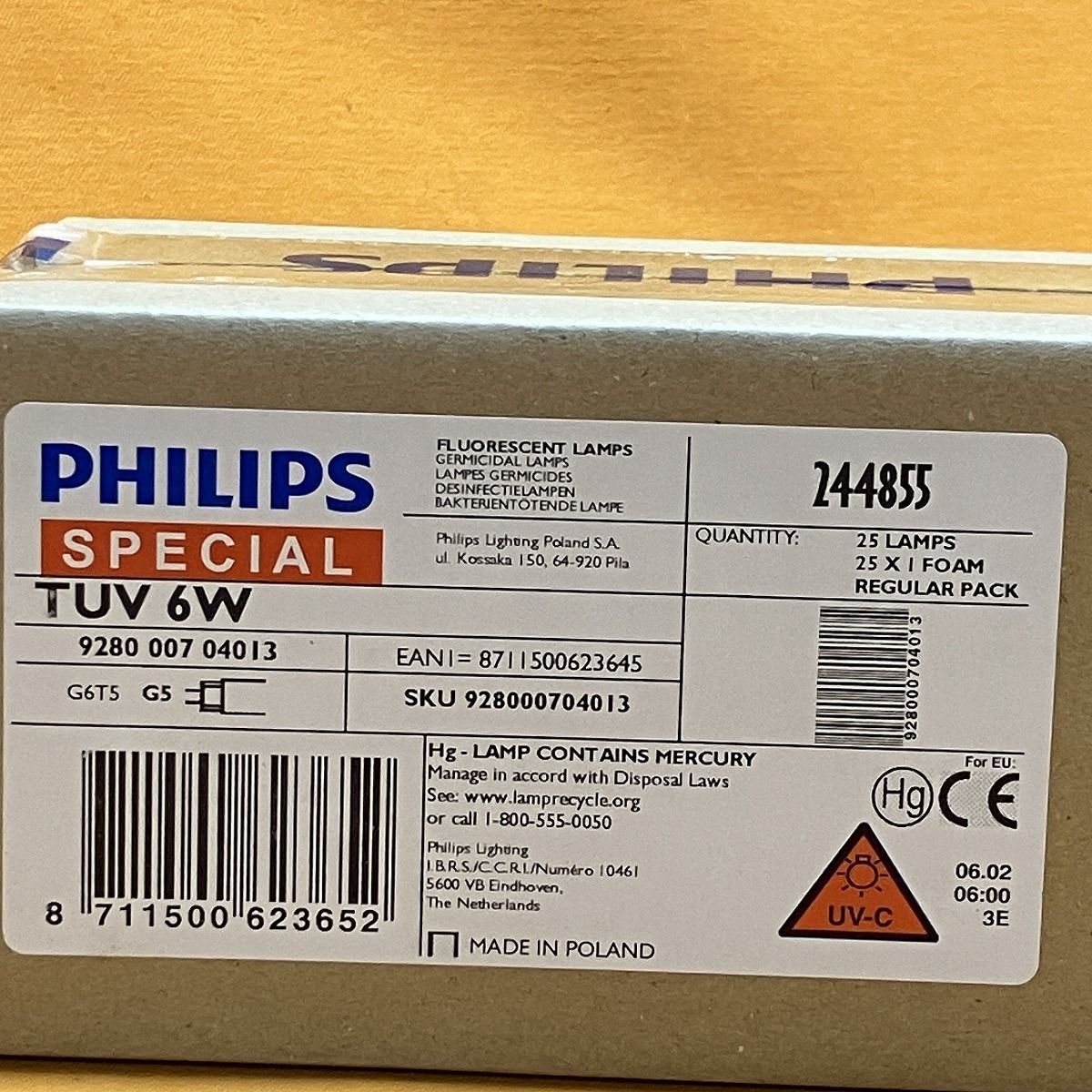 フィリップス 直管型殺菌ランプ TUVシリーズ25本入 TUV15W/25P