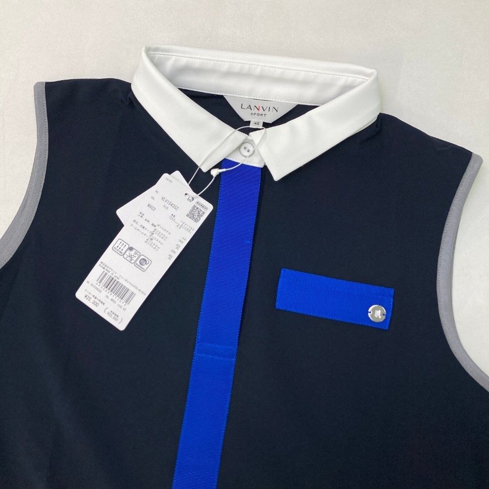 サイズ：42 LANVIN SPORT ランバン スポール ノースリーブポロシャツ