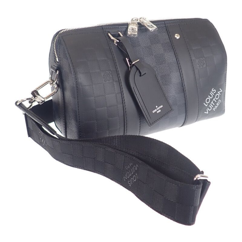 【中古】【SAランク】LOUIS VUITTON ルイヴィトン シティ・キーポル N40452 ショルダーバッグ 2way ダミエ・グラフィック ブラック メンズ【ISEYA】