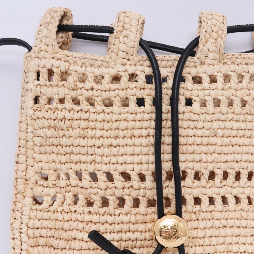 LOEWE】ドローストリング ポケット ラフィア