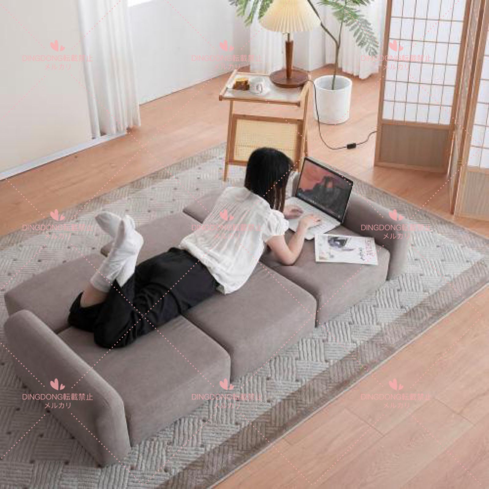 送料無料】ソファ ソファベッド フロアソファ コンパクト ローソファ