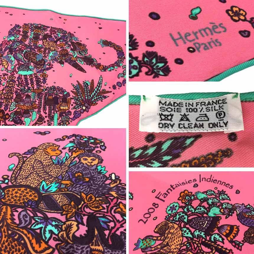 未使用、HERMES シルクスカーフ 農業デザイン 未使用級 HERMES エルメス シルク100% スカーフ カレ90 CHEVAUX