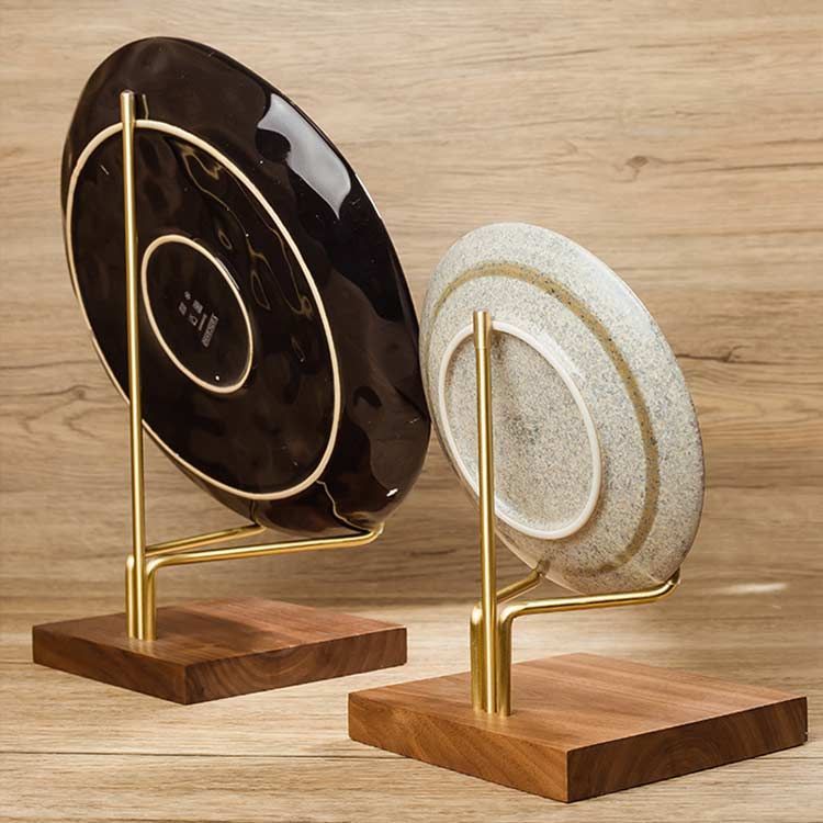 【美品】天然木　組込皿立　皿立て　置物　インテリア　工芸品　美術品　A2645 美品】天然木組込皿立皿立て置物インテリア工芸品美術品A2645