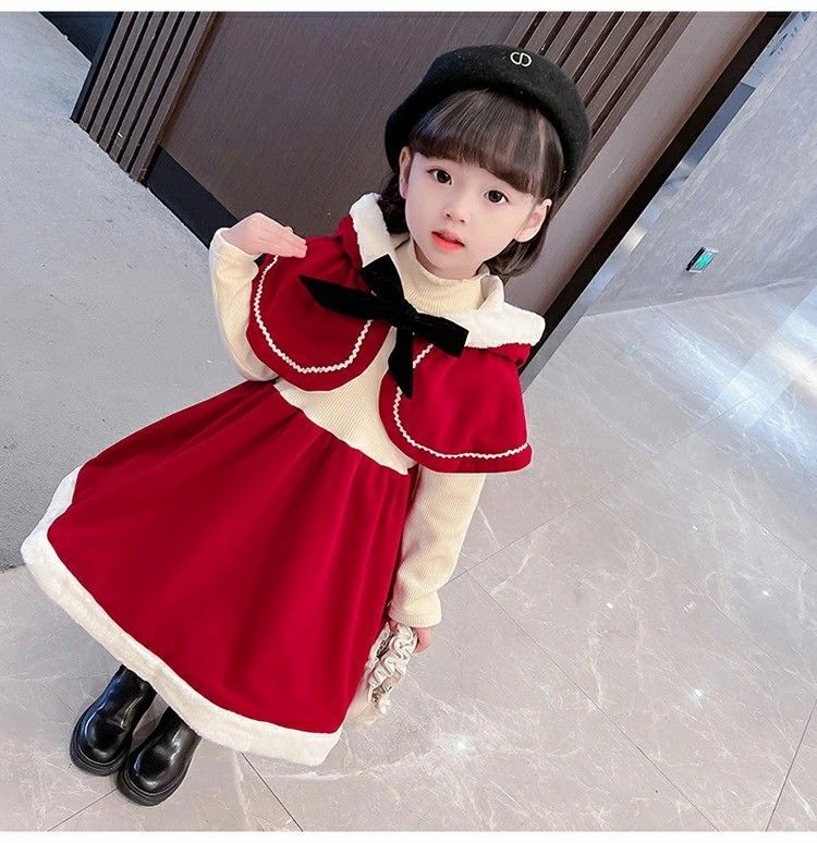 秋冬 キッズ サンタ服 子供服 防寒 クリスマス衣装 2点セット