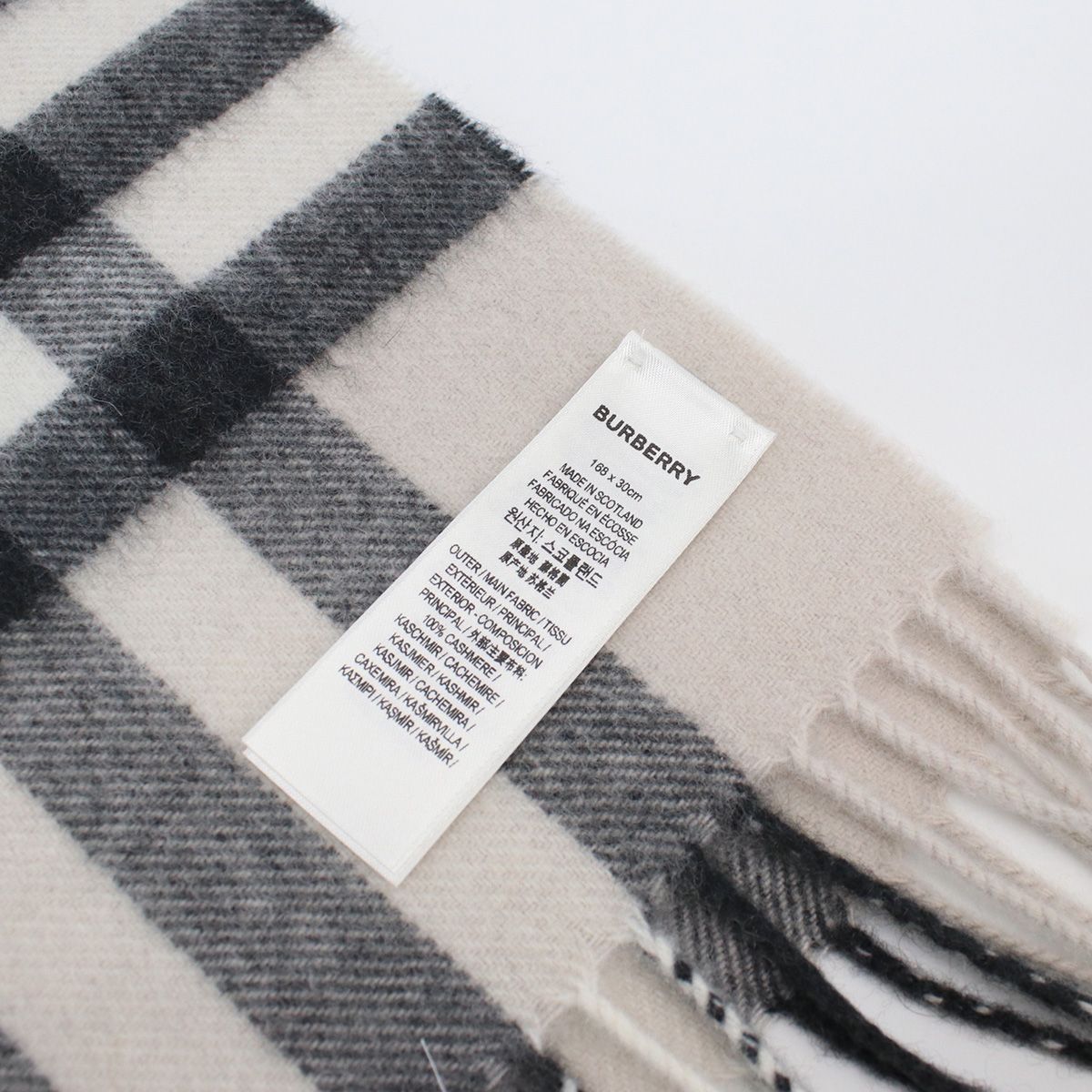 BURBERRY バーバリー マフラー カシミア100％ インディゴブルー 美品