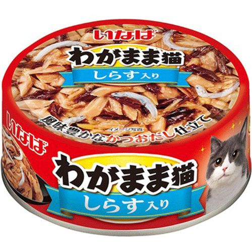いなば わがまま猫 しらす入り かつお まぐろ 115g×48缶