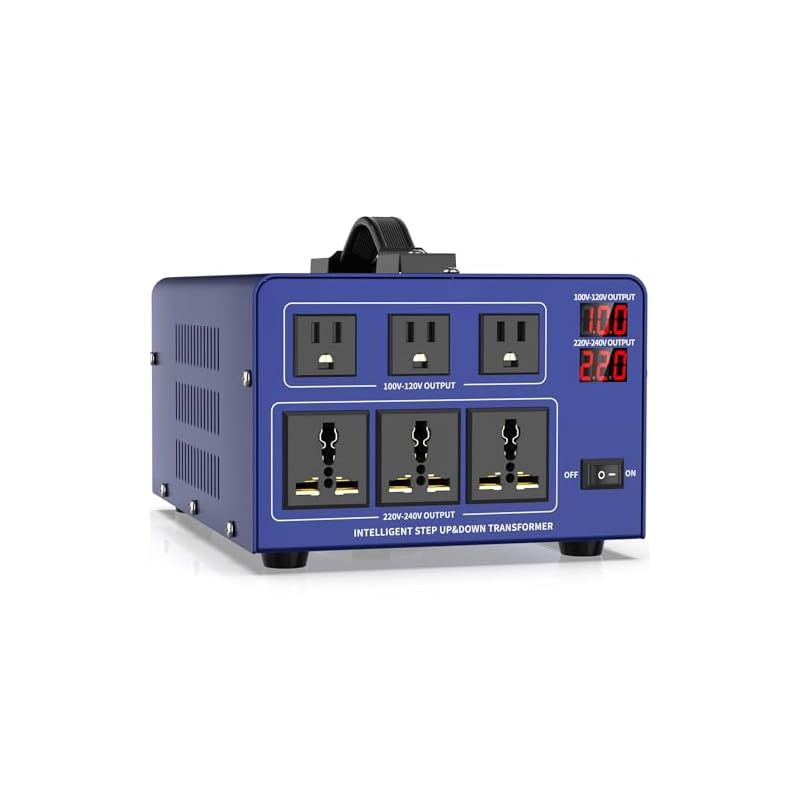 3000VA 変圧器 100V 220V アップトランス ダウントランス 入力出力電圧自動切替 海外 両用型変圧器 降圧 昇圧兼用型 自由変換 ポータブル海外機器対応 電源変換プラグ