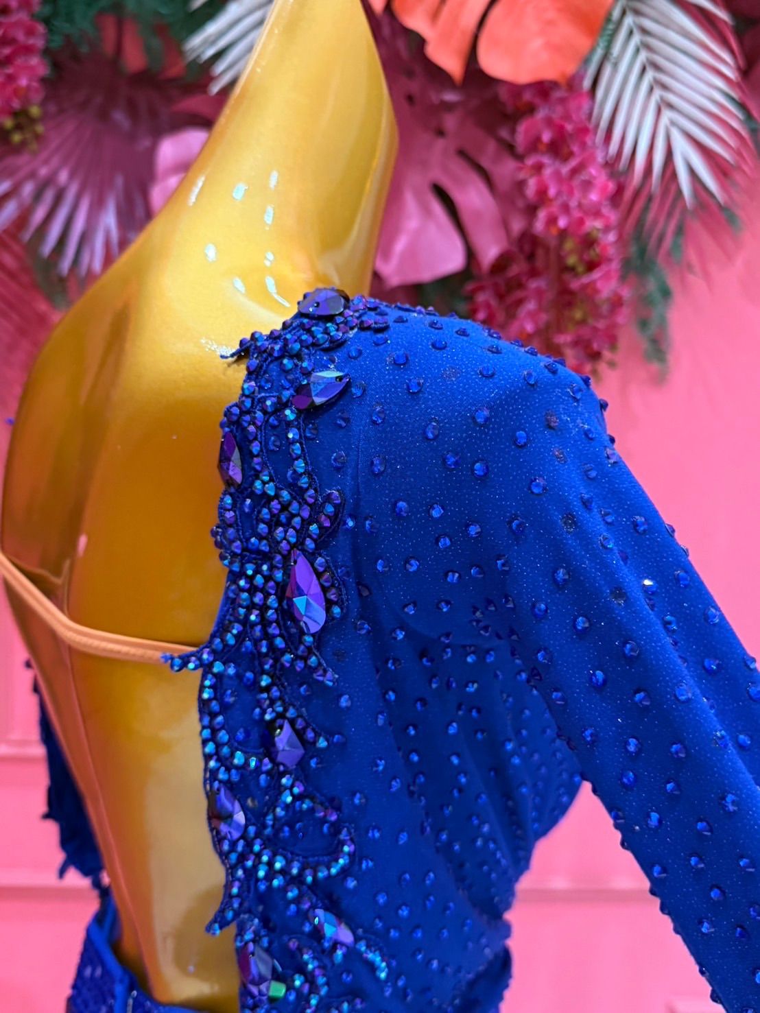 社交ダンス gentil ジャンティ ラテンドレス ブルー サイズM WHITEMONARCHHOTEL_COM