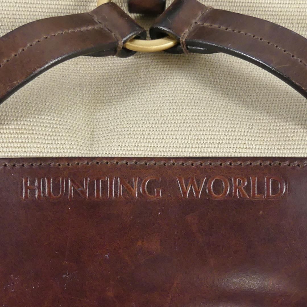 【極美品】ハンティングワールド レザー コンビ トートバッグ イタリア製 即決 HUNTING WORLD レザーコンビトートバッグ ハンティング