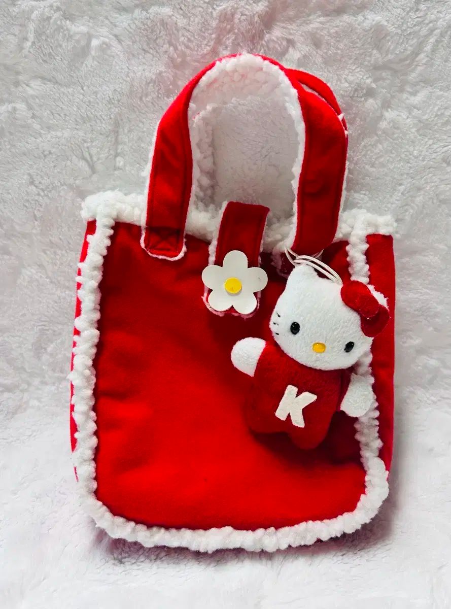 クラシック hello kitty フリースハンドバッグ